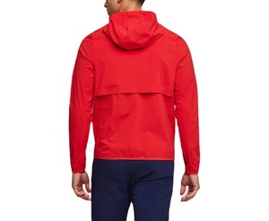 Logo personnalisé hommes Sport veste imperméable pour printemps automne mode décontracté simple léger à capuche col montant fermeture éclair - Product Image 5