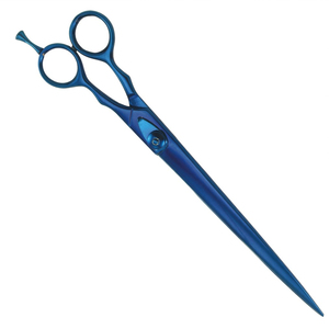 Professional High Quality Blue Titanium Coated Hair Scissors Stainless Steel Straight Blade Barber Cutting <b>Shears</b> Salon Grooming - Product Image 4