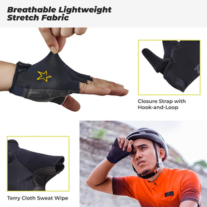 Guantes de Ciclismo, Guantes de Bicicleta de Montaña para Hombre y Mujer, Guantes sin Dedos Acolchados para Ciclismo de Montaña y Carretera - Product Image 5