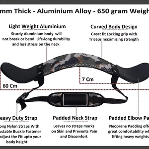 Fitness Arm Blaster for Biceps & Triceps Premium Neck Padding Support with Adjustable Straps Bicep Blaster for <b>Strength</b> <b>Training</b> - Product Image 3