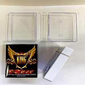 Fournisseur direct d'usine, cartes à jouer personnalisées King Poker, logo OEM, cartes à jouer pour adultes, jeux pour étudiants, boîte en plastique, jeux de société - Product Image 4