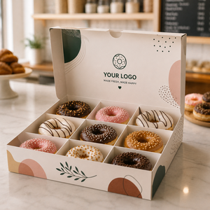 Cajas de Papel para Pasteles y Donas para Llevar, Cajas Desechables para Empacar Alimentos con Separadores - Product Image 5