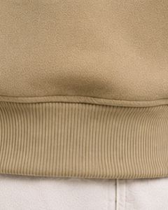 Khaki <b>Men</b> Oversized Quarter Zip Sweatshirt <b>Pullover</b> Fleece Cotton Polyester Casual Winter Sweatshirt With Stand Collar Zip Neck - Product Image 6