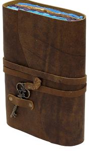 Full Grain Genuine Leather Hardcover <b>Vintage</b> Handmade Gift Journal Notebook Bound Diary Deckle Edge Unlined Papers <b>Key</b> Wrap - Product Image 6