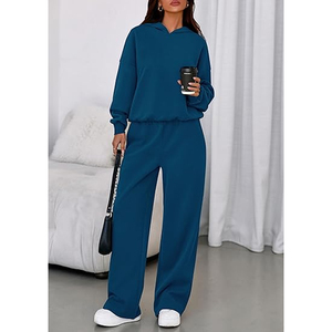 Conjunto de Sudadera con Capucha y Pantalones de Felpa para Mujer, Venta al Por Mayor, Proveedor de Ropa Personalizada - Product Image 3