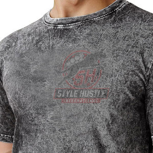 Camisetas de algodón 100% con estampado y lavado ácido, de corte holgado, de alta calidad, hechas en Pakistán, al por mayor, a precio económico, para hombre. - Product Image 5