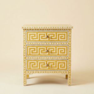 Luxury Bone Inlay <b>yellow</b> Nightstand Modern Minimalist <b>Bedside</b> <b>Table</b> Solid Wood Bedroom Furniture Storage <b>Table</b> - Product Image 1