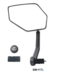 Rétroviseur de vélo SUNNYWHEEL Gripmirror Lite Noir 83x127mm VTT, rotation à 360 degrés, ABS+Revêtement/PA/Silicone BM-117(L) - Product Image 1