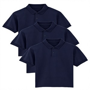 Camisa OEM 100% Algodón con Cuello y Manga Corta, Casual, con Abertura Lateral, para Verano, Ropa de Trabajo, 180g, 32 Hilos, Súper Suave, Color Liso Teñido - Product Image 3