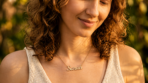 Custom Name Necklace 4 Font Options Personalized Nameplate Gold Plated <b>Rope</b> <b>Chain</b> Dainty Jewelry Birthday Gift Her Wholesale - Product Image 6
