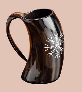 Hot Sale <b>Large</b> Capacity Horn <b>Mug</b> For Mead Ale Beer Unique Handcrafted Traditional Drinkware Available Foe Export Price - Product Image 2