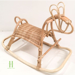 ÉXITO DE VENTAS: Caballito Mecedor de Ratán Natural Ecológico, Silla de Juguete Infantil Hecha a Mano para Decoración de Guardería y Regalos - Product Image 2