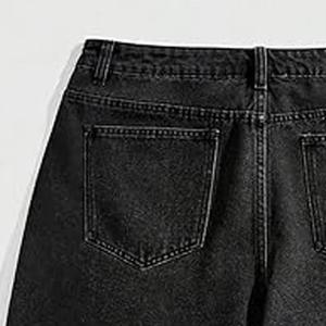 Wholesale breathable Custom Rhinestone Denim Shorts for Men Embellished Stylish Jean Shorts - Premium Streetwear Summer Fashion - Product Image 4