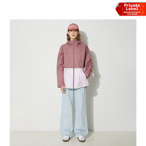 Custom Logo <b>Women</b> Oversized Windbreaker <b>Jacket</b> Waterproof Streetwear Coat OEM Private Label <b>Women</b> <b>Lightweight</b> Windbreaker <b>Jacket</b> - Product Image 1