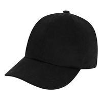 Gorra de Béisbol Negra de 6 Paneles, Color Sólido, Forro Polar Impermeable, Casual para Hombre, Ajustable, Deportiva, para Adultos, para las Cuatro Estaciones