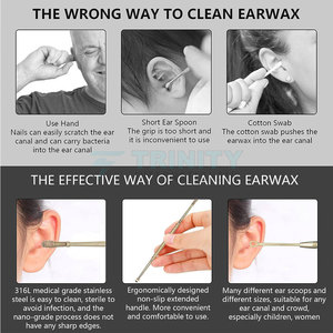 Customized Ear Wax Removal and Cleaning Set Handmade New Product with Golden Color Stainless Steel Ear Tools - Product Image 4