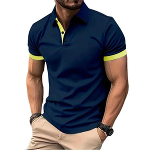 Men's <b>White</b> Short Sleeve <b>Polo</b> Shirt Regular Fit Casual Knitted Breathable Solid Color Design - Product Image 2