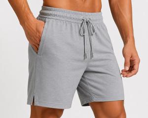 Shorts Bermuda Homme Gris en Spandex/Polyester Taille Mi-Haute avec Cordon de Serrage Décontracté Respirant Écologique Séchage Rapide Poches Tricoté Uni - Product Image 6