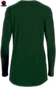 T-shirt à manches longues pour femme TriPro Sports, imprimé sur mesure, 100% coton, respirant, coupe classique, couleur unie, décontracté, sport - Product Image 3