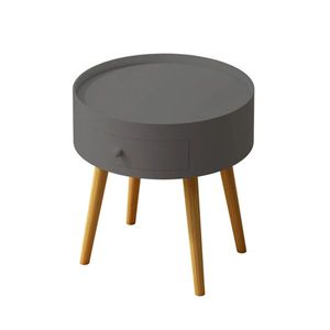 Gray Coffee Table with Drawer Practical Bedside Table - Product Image 2