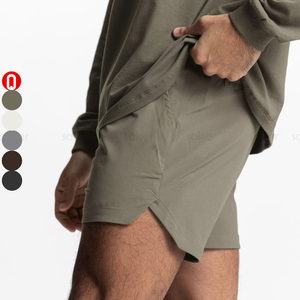 Shorts de sport décontractés d'été pour hommes, couleur unie, avec poche intérieure, respirants, séchage rapide, pour fitness, entraînement et course à pied (vente en gros) - Product Image 5