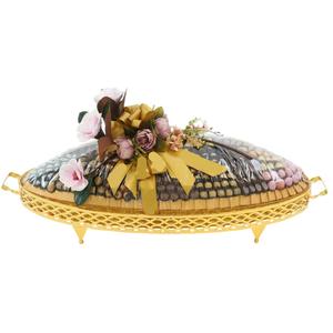 Plateau de service en métal doré de luxe pour chocolats, plateau décoratif pour mariage et fêtes, style moderne, pour toutes les occasions - Product Image 6