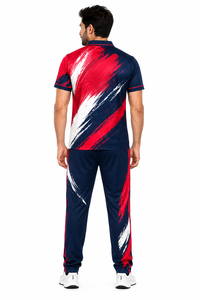 Ensemble de maillot de cricket pour hommes, séchage rapide, sublimé, polo à manches courtes et pantalon, coupe classique, toutes saisons - Product Image 2