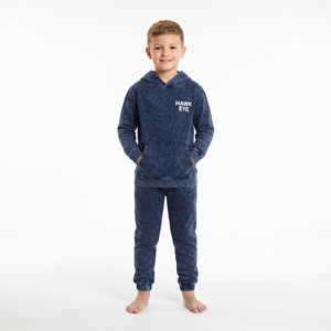 Conjunto de Sudadera con Capucha y Pantalones de Algodón Lavado al Ácido para Niños, Corte Regular, Logotipo Personalizado, Ropa Casual de Estilo Urbano - Product Image 5