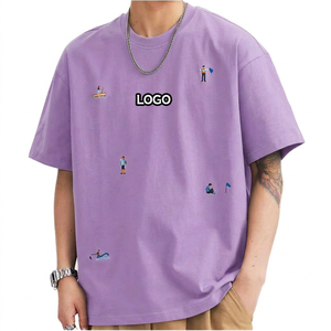 Camiseta Oversize de Algodón y Poliéster para Hombre, Bordado Personalizado, Manga Corta, Secado Rápido, Ecológica, Estilo Urbano, Corte Holgado, OEM - Product Image 6