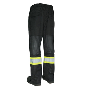 ADDAHAR ENTERPRISES Men's <b>Black</b> Workwear <b>Pants</b> Reflective Stripes Straight Fit Midweight Corduroy Eco-Friendly Waterproof Casual - Product Image 3