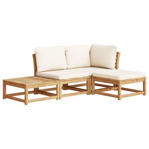 Conjunto de Muebles de Jardín de Madera Color Crema - Product Image 2
