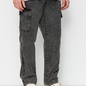 Pantalon Cargo personnalisé pour hommes délavé à l'acide avec ceinture extensible Design fonctionnel Options de broderie et d'impression d'étiquettes personnalisées - Product Image 2