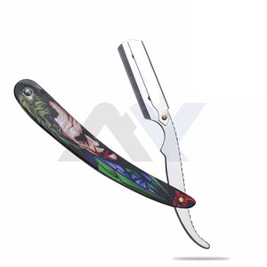 Navaja de Afeitar Profesional de Acero Inoxidable 100%, para Barbería, con Filo Recto, Recubrimiento Joker, Herramienta de Afeitado de Precisión - Product Image 1