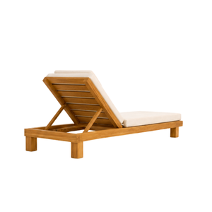ARTERRA - Juego de Tumbonas de Teca Premium para Exteriores con Ruedas, Resistentes al Agua y a la Intemperie, para Playa, Resort, Patio - Product Image 1