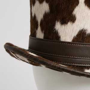 Sombrero de Cuero con Estampado de Vaca, Estilo Europeo y Americano, Unisex, para Fiestas Formales, para las Cuatro Estaciones, para Adultos - Product Image 5