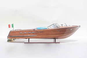 เรือเร็วอิตาลีรุ่น SUPER RIVA AQUARAMA งานแฮนด์เมดเคลือบไม้ขัดเงา ของสะสมตกแต่งบ้านธีมกีฬา - Product Image 2