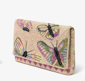 Handmade Classic Square Beaded Clutch Bag for Women Butterfly Design Luxury Bead Embroidery-Trendy Ladies Wedding Party Clutch - Product Image 3