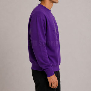 Sudadera Premium de Moda Urbana para Hombre, con Pedrería, para Invierno, Mezcla de Algodón y Felpa Suave, Corte Regular, Manga Larga, Cómoda - Product Image 6