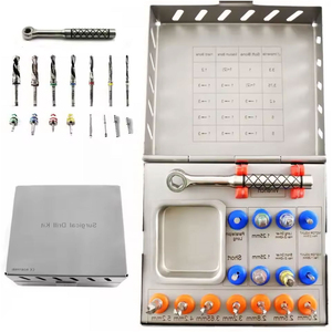 Custom Made High Quality Pure Stainless Steel Dental Implant Surgical Drills Kit <b>Drivers</b> Ratchet Dental Implant Kit - Product Image 3