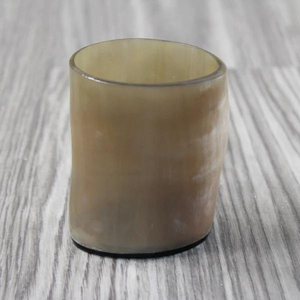 Verre en corne naturelle de style vintage avec couvercle, intérieur lisse, écologique, multi-usages, prix d'usine - Product Image 2