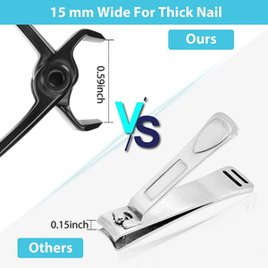 Premium Durable Stainless Steel Nail Cutter Pointed Straight Blade Wide Jaw Opening Fingernail Toenail Clipping Unisex Adult Use - Product Image 6