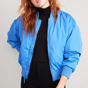 Women's New Fashion Winter Warm Bomber <b>Jacket</b> <b>Long</b> Sleeve Zipper Breathable Casual Cotton Filled Plus Size 5XL Stylish Printed - Product Image 2