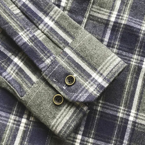 Custom Men <b>Flannel</b> Shirt Chenille Embroidery Plaid Shirt OEM Plain Heavyweight <b>Flannel</b> Shirt Street Wear Checkered <b>Top</b> - Product Image 4