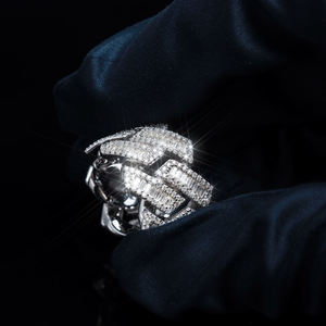 แหวนเงินแท้ S925 ป้องกันสนิม ประดับเพชรโมอิสซาไนต์ทรงบาแกตต์ สี D ระดับความสะอาด VVS1 สไตล์ฮิปฮอป ประดับคริสตัลวิบวับ ปี 2025 รุ่นใหม่ พร้อมใบรับรอง GRA - Product Image 4