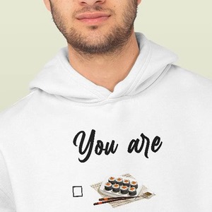 Sudadera con Capucha You Are Sushi Pasta Fries para Hombre, Informal, de Algodón, con Estampado, Corte Regular, para Otoño - Product Image 3
