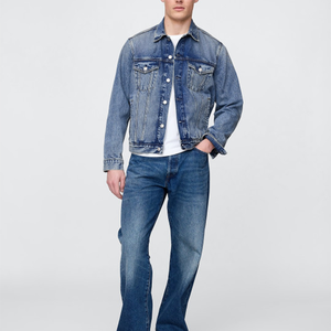 OEM <b>Mens</b> <b>Denim</b> Jean <b>Jacket</b> Casual Outwear Fall <b>Jacket</b> <b>Denim</b> Button up Coat Oversize <b>Denim</b> <b>Jacket</b> for <b>Men</b> acidwash fashion casual - Product Image 1