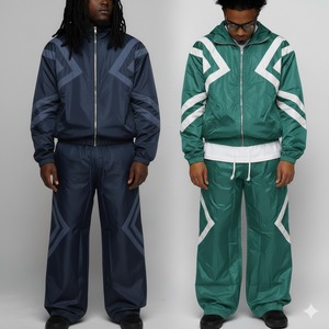 Conjunto Deportivo de Invierno de 2 Piezas para Hombre, Chaqueta de Poliéster Ligera, Transpirable e Impermeable, Ecológica, con Cuello Redondo - Product Image 3