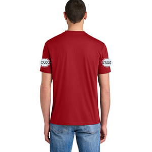 T-shirt personnalisé pour homme, coupe ample, texture chinée, couleur unie, écologique, respirant, en tissu Tri-Blend pour vêtements de sport - Product Image 5