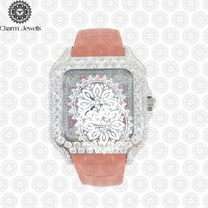 Montre de luxe Charm_Jewells en acier inoxydable, boîtier 40 mm, mouvement mécanique analogique, pour homme, style vintage, accents de diamants, 10 bars - Product Image 5
