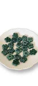 Cuentas de Vidrio Onduladas de 5 Pétalos Hechas a Mano de 25mm, 30mm, 35mm, 40mm - Cuentas de Vidrio Krobo Translúcidas en Espiral Verde Azulado, Rosa, Venta al por Mayor - Product Image 4